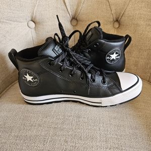 Black Leathery Converse